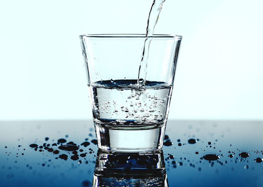 glass of safe drinking water