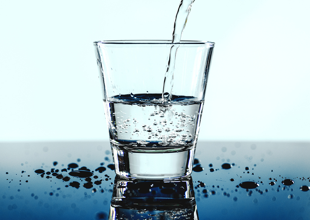 glass of safe drinking water